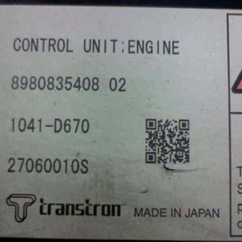 8980835408 02, 1041-D670, ISUZU ELF TKG-NPR85AR Engine Control Unit low price