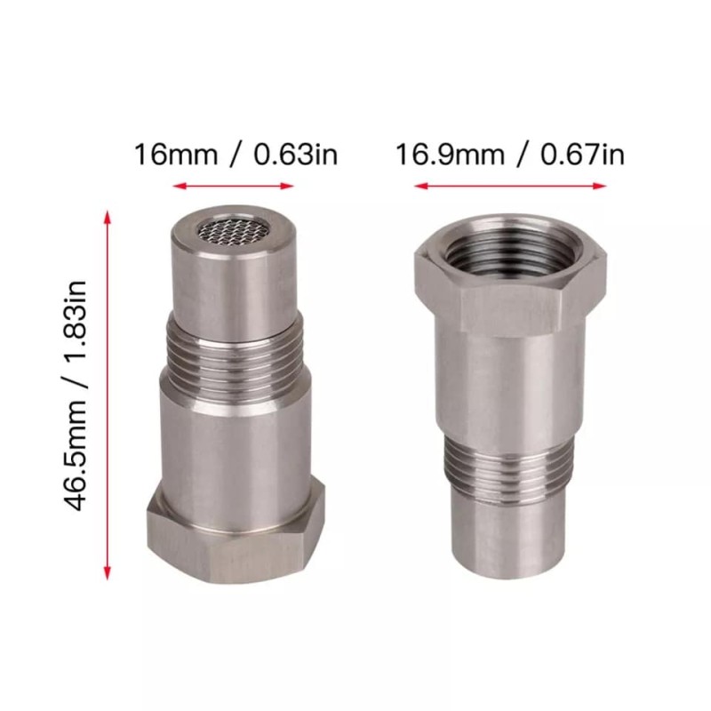 Oxygen O2 Sensor M18X1.5 For OFF ROAD DTC Fix Check Engine Light Eliminator Adapter